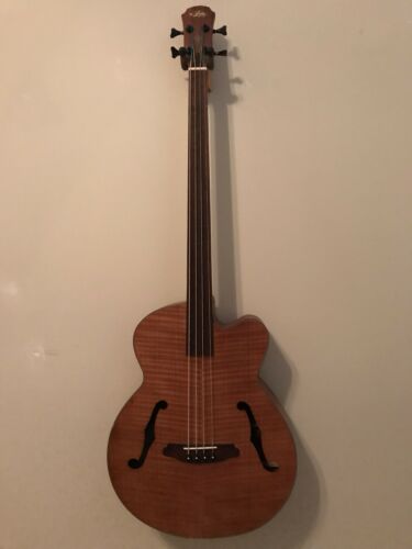 Aria Fretless F Hole Electric Acoustic Guitar Based 4 Band Equalizer Natural