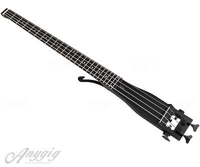 Black Portable Anygig AGB Full Scale Length Travel Bass Guitar Backpacker Matte