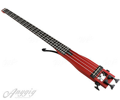 Anygig AGB Full Length Right hand 4 String Bass Portable Travel Guitar Cherry