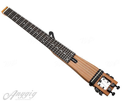 Anygig AGN 6 String Full Scale Left Hand Traveler Portable Soild Guitar Brown