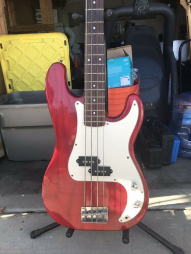 Bridgecraft Red Bass Guitar