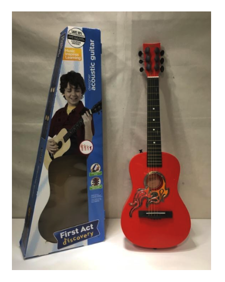 acoustic guitar - first act discovery designer red guitar