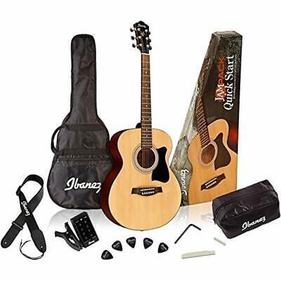 6 String Acoustic Guitar Pack, Right Handed, Natural (IJVC50) Musical