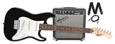 Squier by Fender Stratocaster Short Scale Beginner Electric Guitar Pack with 10G