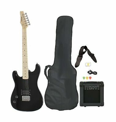 Davison Guitars Full Size Black Electric Guitar with Amp, Case and Accessorie...