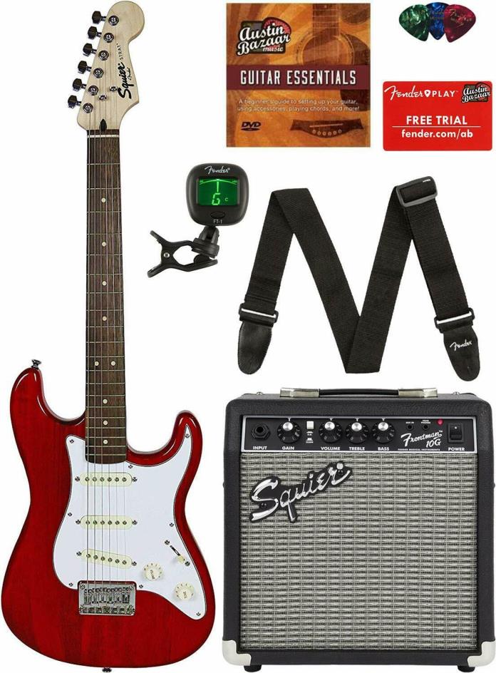 Short Scale Stratocaster - red Bundle with Frontman 10G Amp