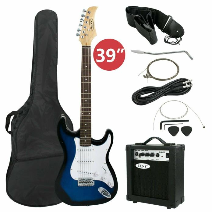 Full Size Electric Guitar with Amp, Case Beginner Starter Package