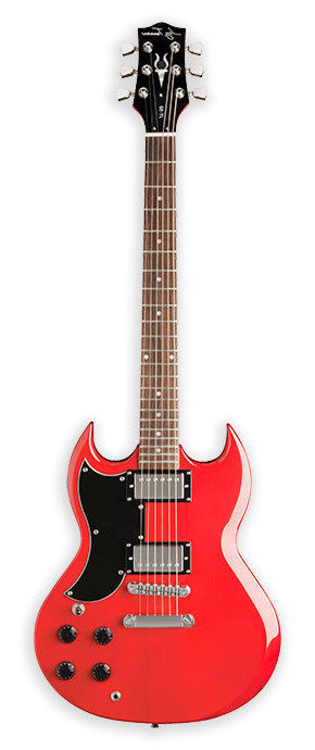 jay turser jt 50 electric guitar left handed red