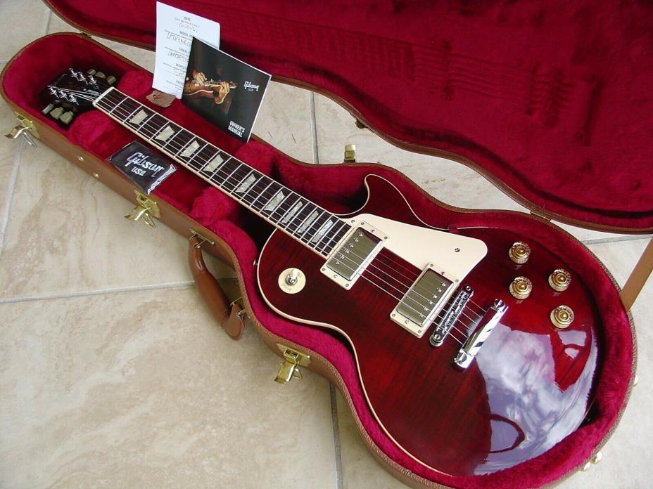MINT 2016  GIBSON LES PAUL TRADITIONAL PLUS WINE RED TONS OF SUSTAIN