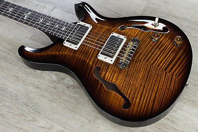 PRS Paul Reed Smith Hollowbody II Piezo Guitar, Black Gold Wrap, Pattern Neck