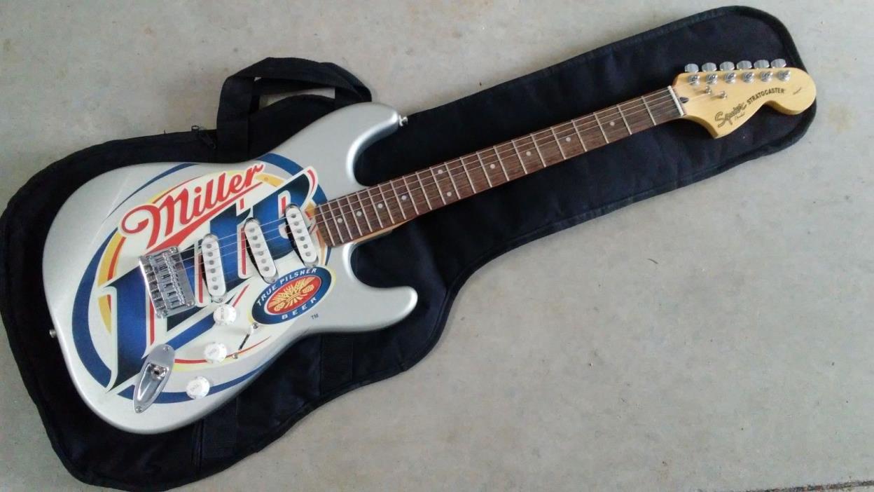 2004 Fender Squier Stratocaster Miller Lite Standard Strat Electric Guitar