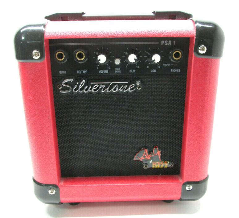 Rare KISS Paul Stanley Silvertone Warm-Up Guitar Amp Amplifier PSA-1 Red & Black