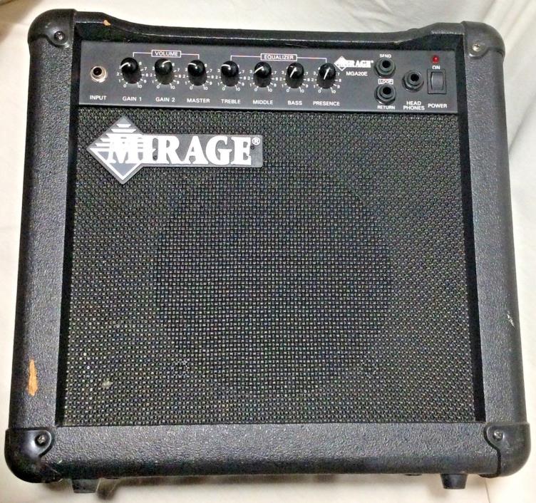 Mirage Guitar Amplifier MGA20E Small Amp 120 VAC 60Hz 40VA Black