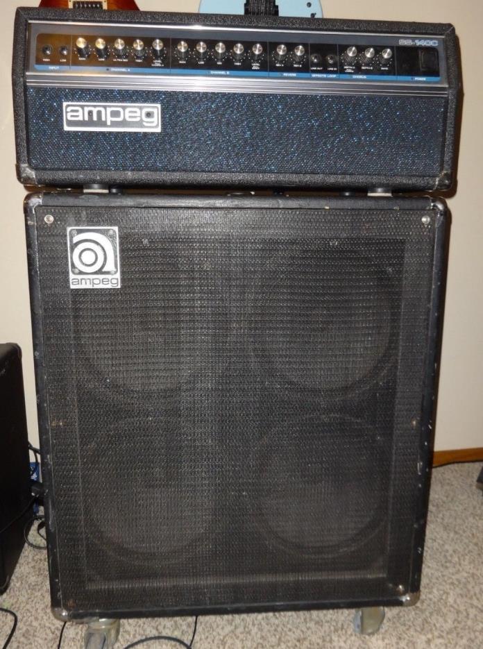 Ampeg SS-140C half stack amplifier 1980's