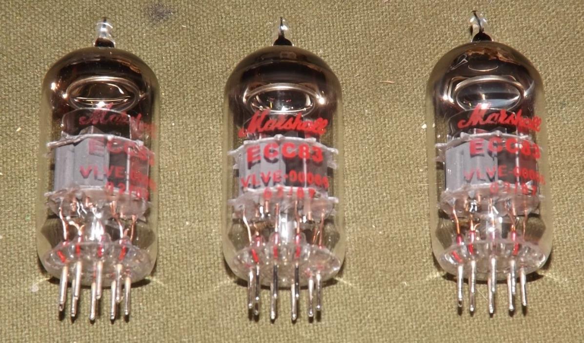 3 Marshall 12AX7 ECC83 Identical Radio Guitar Amp Preamp Tubes Lot