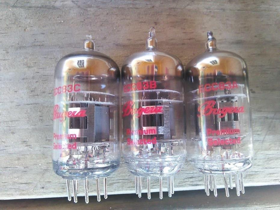 Guitar Preamp tubes 3 - Bugera ECC83 and 1 Marshall ECC83 Preamp tubes