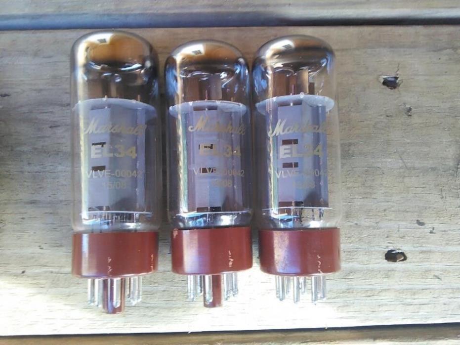 Marshall EL34 power tubes great quality tubes used only for 2 days !