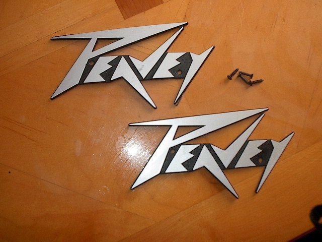 Peavey Plastic Logo's Amp Nameplate / Logo's with Screws.  ~ FREE Shipping!