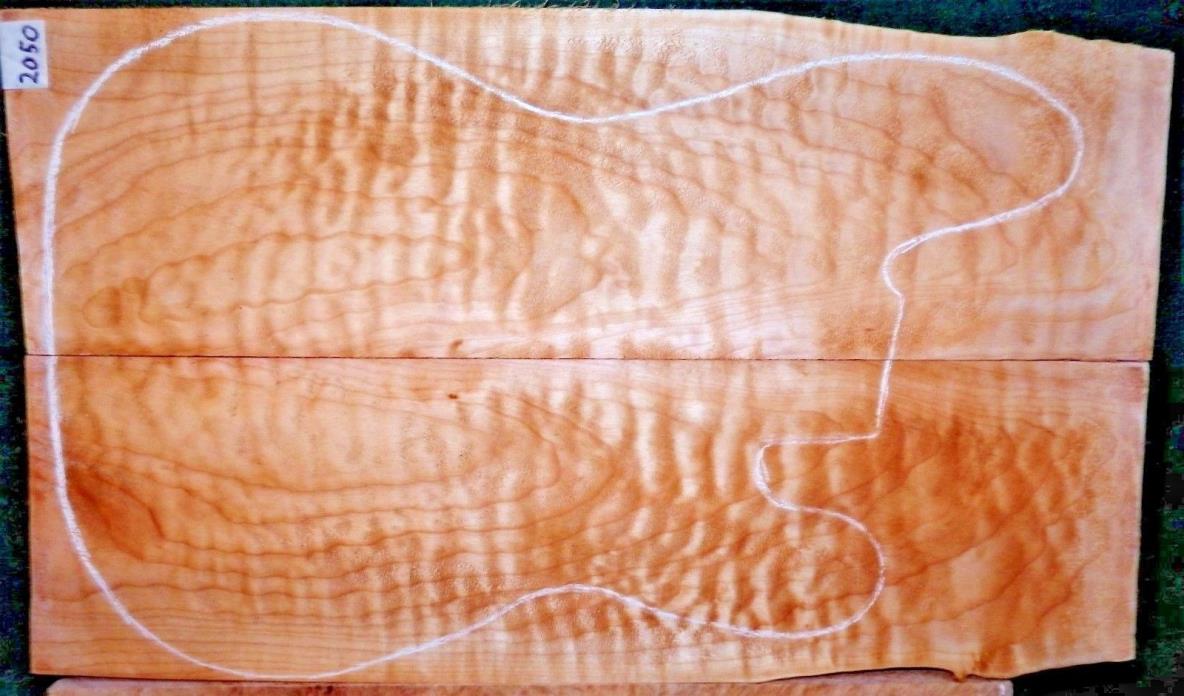 Quilted Curly Maple Music Wood 2050 Luthier BASS Guitar Top 22.5 x 13.75 x .625