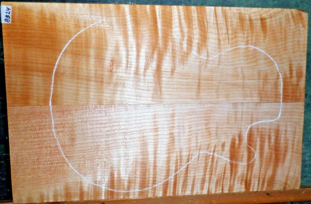 Flame Tiger Curly Maple Wood 8324 Luthier Electric Guitar Top Set 22+ x 15 x 3/4