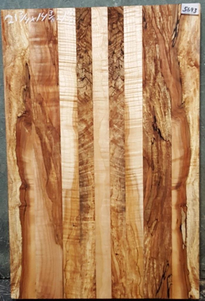 Bass Guitar Body Blank 5693  Exhibition Grade 5A Spalted Curly Maple Wild Woods