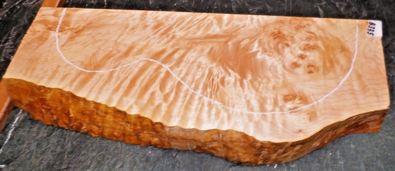 Quilted Maple Lace Burl Wood 8335 Luthier Instrument Lumber Bass Guitar Billet
