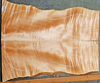 Tiger Maple Instrument Wood 8433 Luthier 5A Guitar Top Set. 22 x 18  x .625