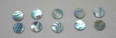 Paua shell dots