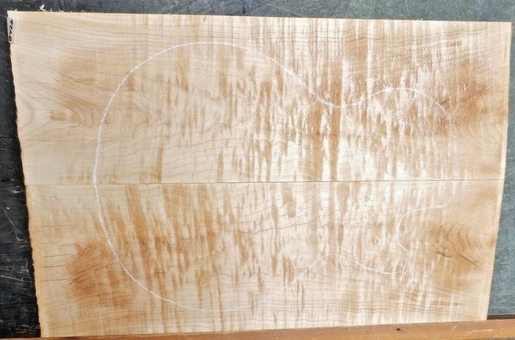 Flame Maple Instrument Wood 8426 Book matched 5A Guitar Top 23x 15x .6875