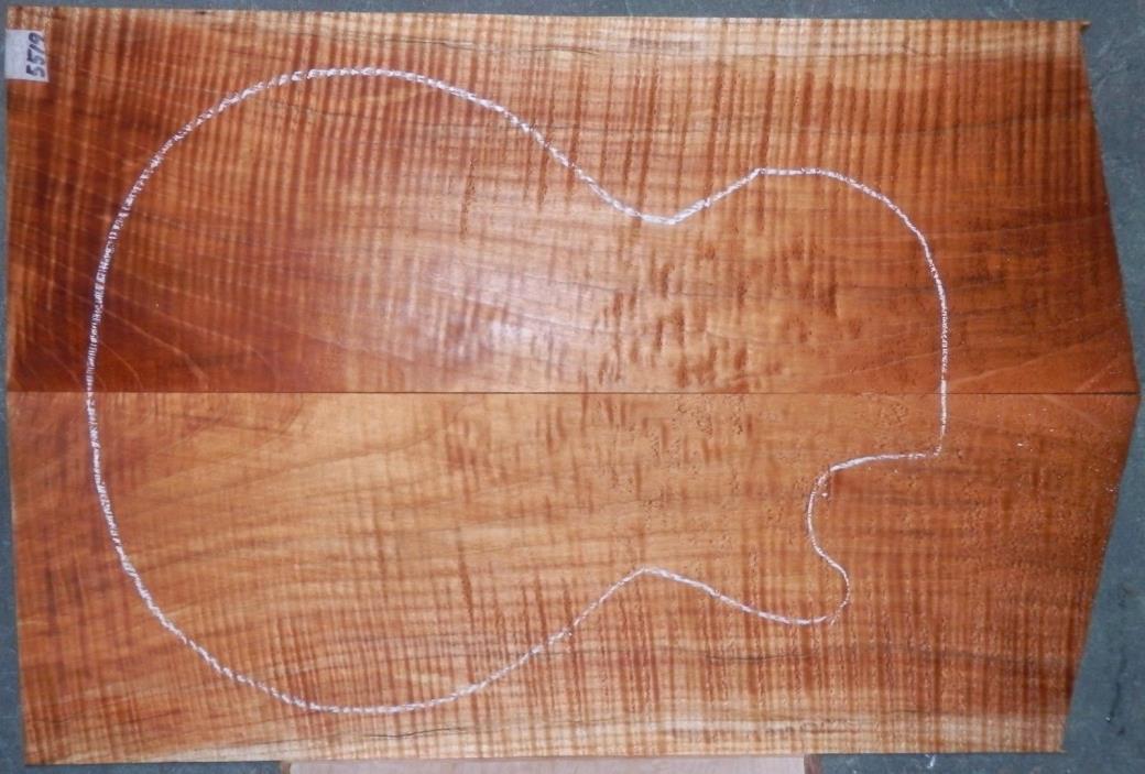 Flame Figured Maple #5519 Luthier Electric Guitar Wood Top set 24 x 15 1/2 x 3/8