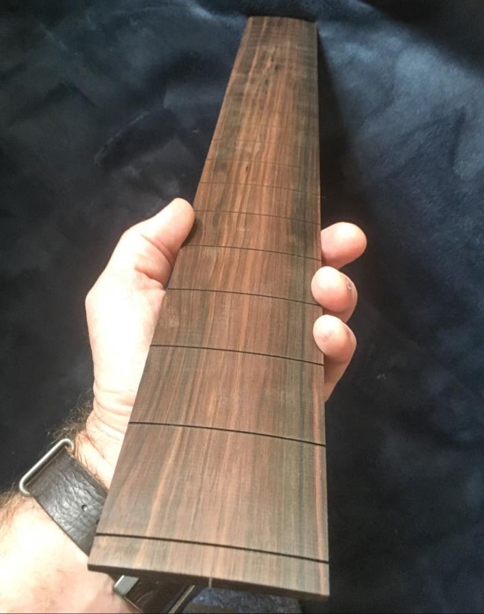 Slotted Macassar Ebony Slotted Fretboard - Beautiful!