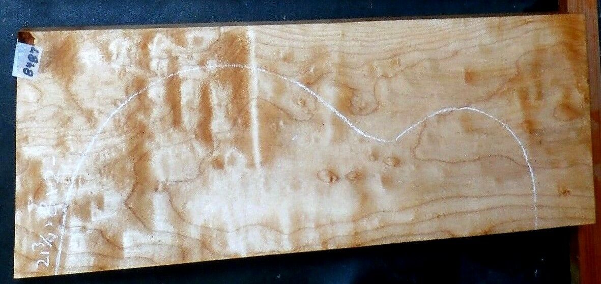 Quilted Maple Instrument Wood #8487 Luthier Guitar Billet 21.75 x 8 x 2-