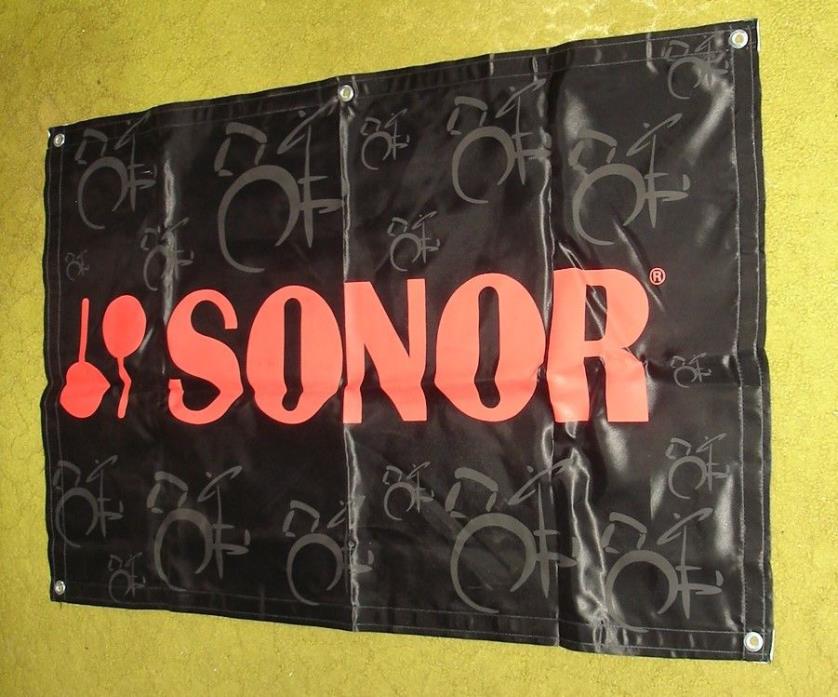 SONOR DRUMS MUSIC STORE BANNER...Cloth/Vinyl Banner......23x36