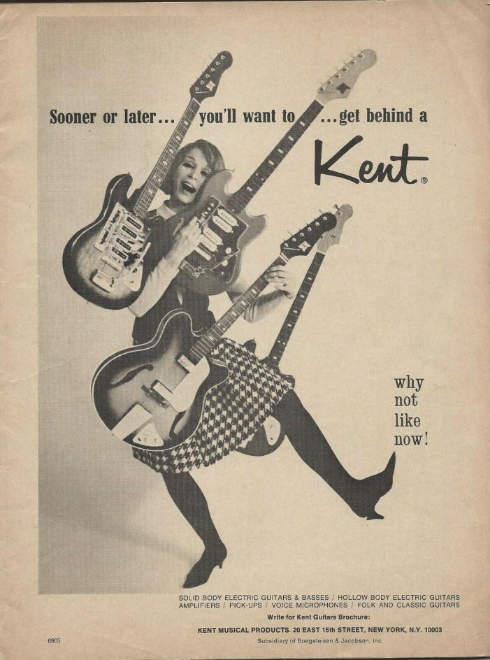 WEIRD 1965 KENT GUITAR PAGE AD