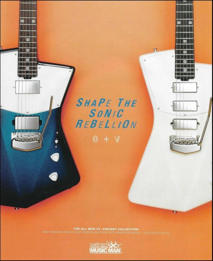 Ernie Ball Music Man St. Vincent Signature Series Guitars 8 x 11 Ad Print