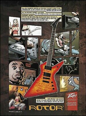 Peavey Rotor electric guitar comic ad 8 x 11 advertisement 2001 print