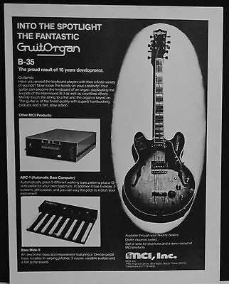 1977 MCI B-35 GuitOrgan 10 years development print ad