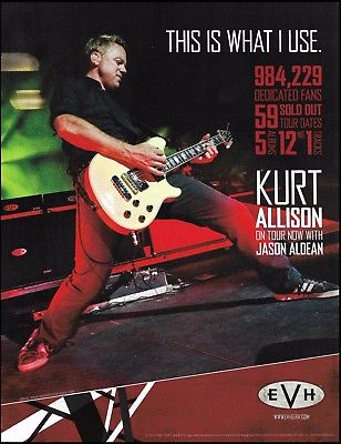 Kurt Allison (Jason Aldean Band) EVH 5150 guitar & amps ad 8 x 11 advertisement