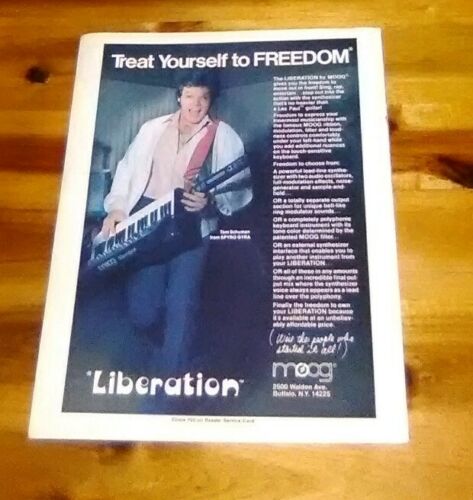 1980 Moog Liberation Synthesizer Excellent Condition print ad