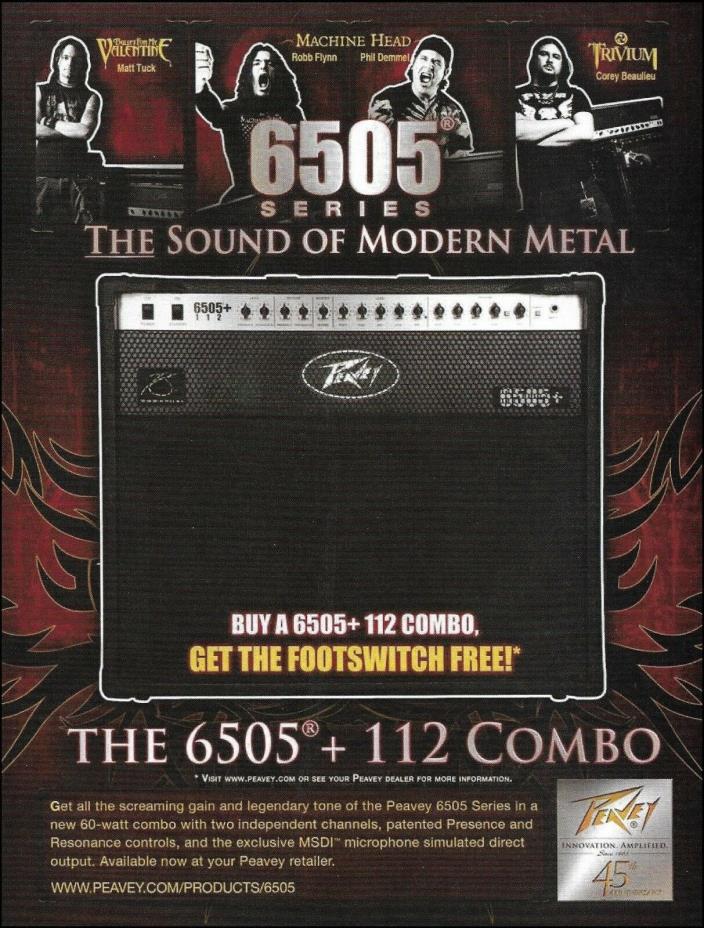 Peavey 6505+ 112 combo guitar amp 8 x 11 ad Bullet for My Valentine Trivium