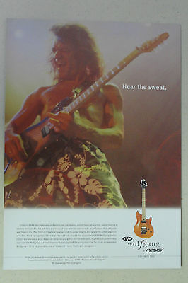EDDIE VAN HALEN Peavey Wolfgang Guitar Full Page AD magazine clipping