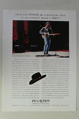 VINCE GILL Rivera Amplifiers Full Page AD magazine clipping 1995