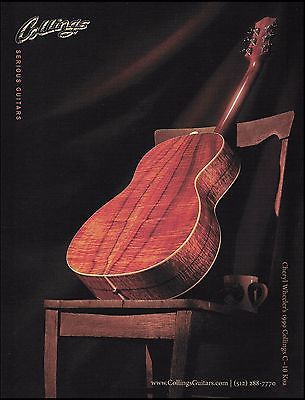 Cheryl Wheeler's 1999 Collings C-10 Koa Acoustic guitar advertisement pin-up