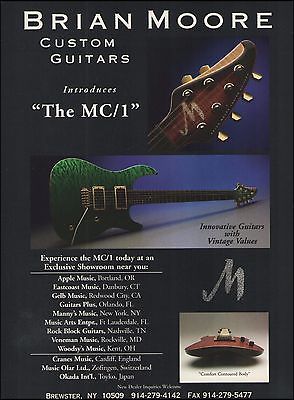 Brian Moore Custom Shop MC/1 guitar ad 8 x 11 advertisement print