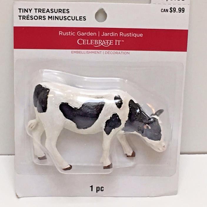 COW, Tiny Treasures Village, Miniature Dollhouse Trains, New Unopened Pkg
