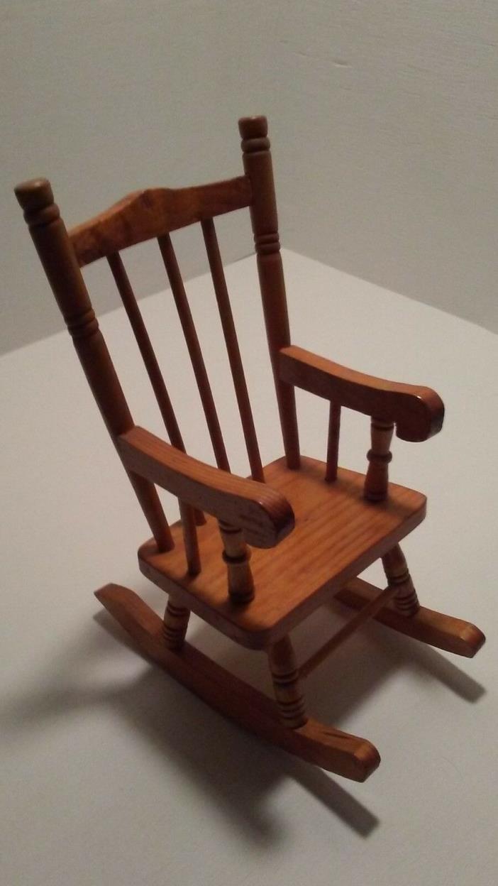 Handcrafted Miniature Wood Rocking Chair