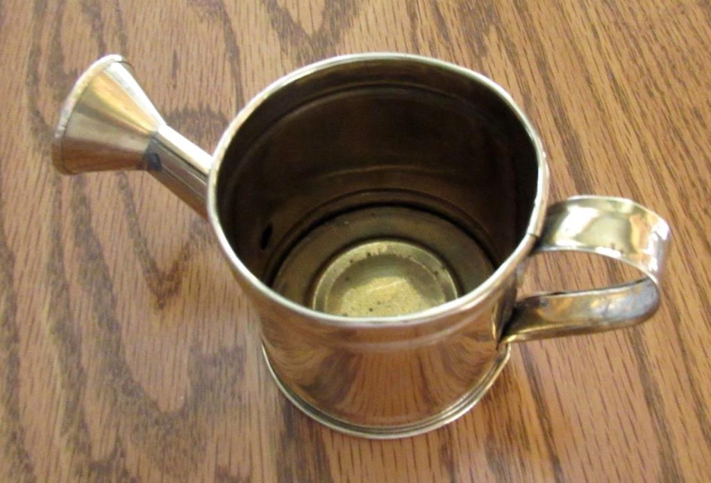 Vintage Hosley Brass @ Copper Miniature Metal Watering Can 2 1/2 Inches