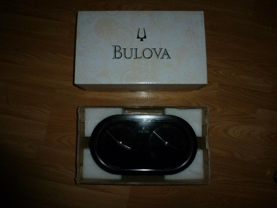 BULOVA  B2921 DOUBLE CLOCK FOR DESK