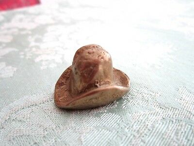 MINIATURE CAST BRASS COWBOY WESTERN 10 GALLON HAT