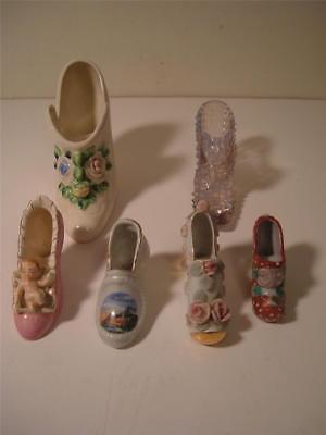 GROUP OF VINTAGE GLASS SLIPPERS